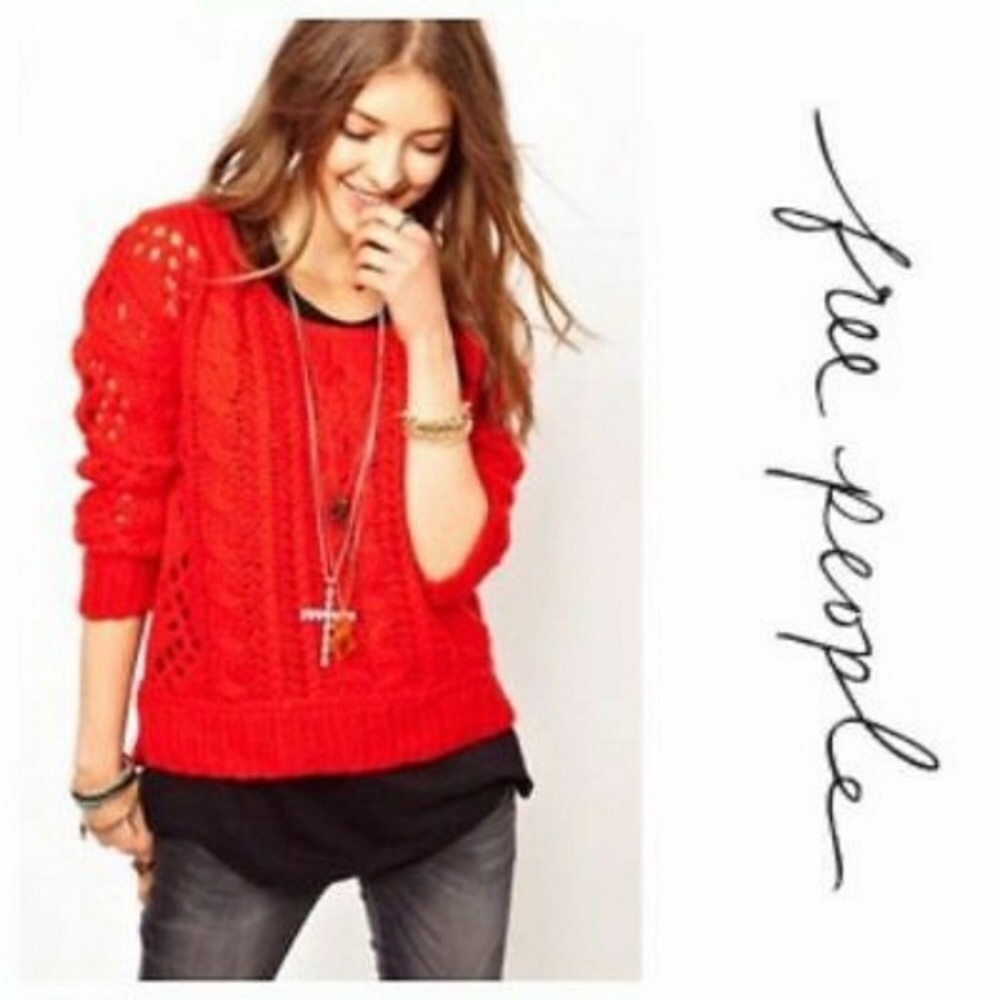 Free People red sweater.